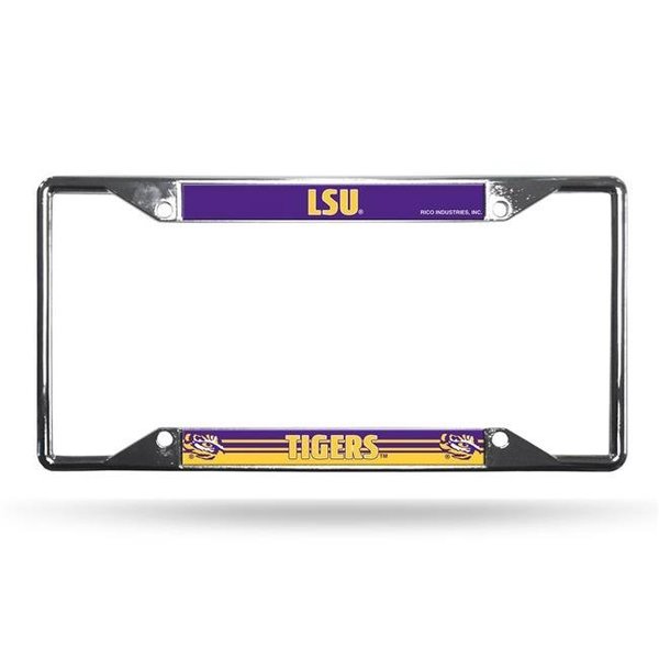 Bookazine LSU Tigers License Plate Frame Chrome EZ View 9474648619